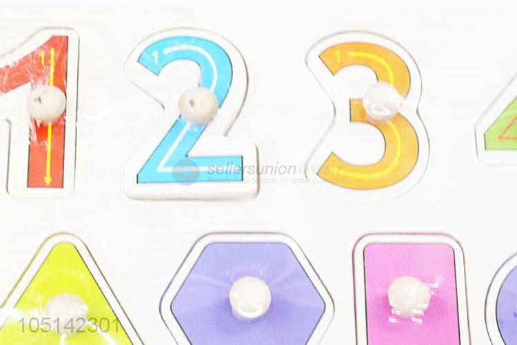 Simple Style Numbers Learning Education Child Wooden Jigsaw Toy