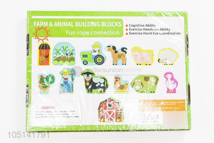 13Pcs/Set Farm Animal Building Fun Rope Connection