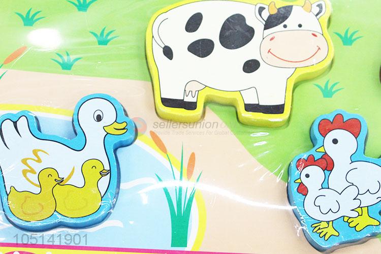 Popular Wholesale Cartoon Animals Game Card Jigsaw Puzzle Educational Baby Toys