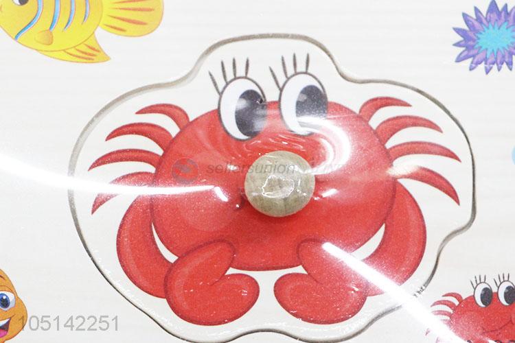 Hot Selling Cartoon Marine Organism Puzzles Intelligence Kids Wooden Toys