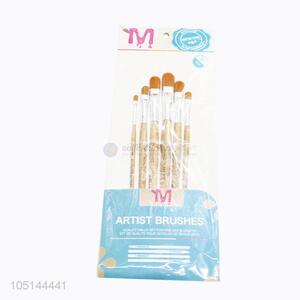 Vintage Style 6 Pcs/Set Watercolor Brush Oil Wooden Drawing Painting Nylon Hair