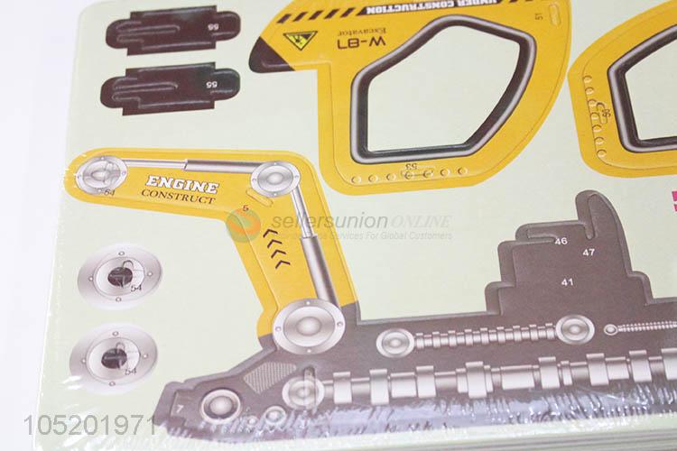 Bottom Price 4pcs 3D Puzzle Excavator-pelleteuse