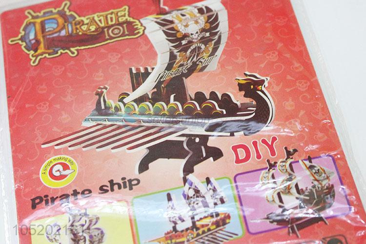 Latest Design 2pcs Pirate Ship 3D Puzzle for Children