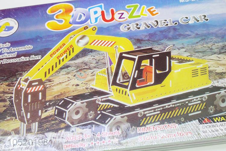 Good Factory Price 4pcs 3D Puzzle Gravel Car Kids Toy