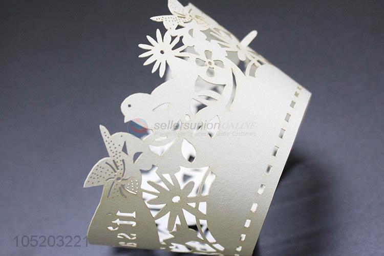 Wholesale premium quality cupcake wrapper laser cut paper cake holder for party decoration