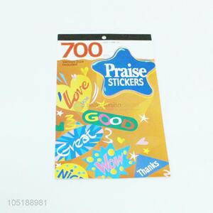 Low price kids praise sticker round mini sticker