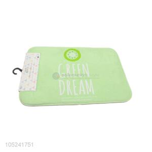Top Sale Green Bath Mat Flannel Non-Slip Bathroom Mat Carpet