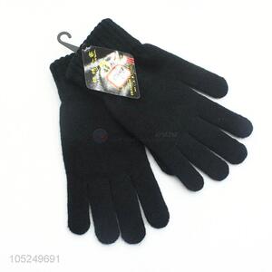 Very Popular Cotton Adult Black Warm Gloves