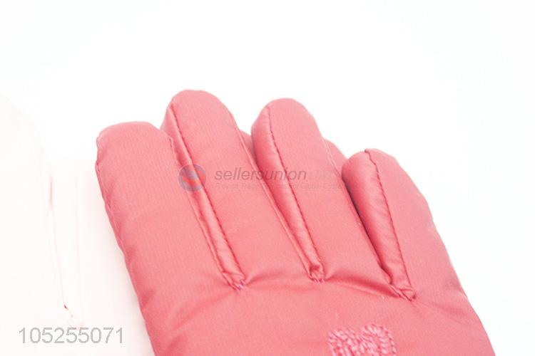 Wholesale good quality children velet winter gloves