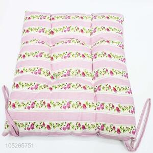 Good Quality Pink Color Flower Printed Pp Cotton Stuffed Seat Cushion