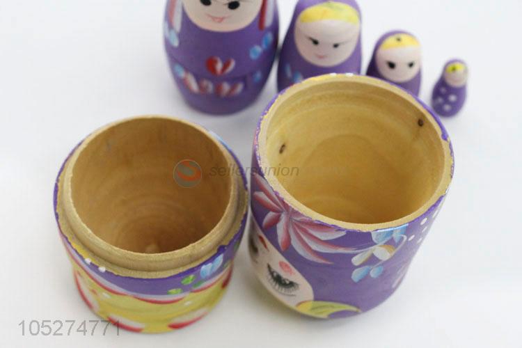 New Arrival Supply 5Pcs/Set Abushka Matryoshka Gifts Hand Paint Doll Toys