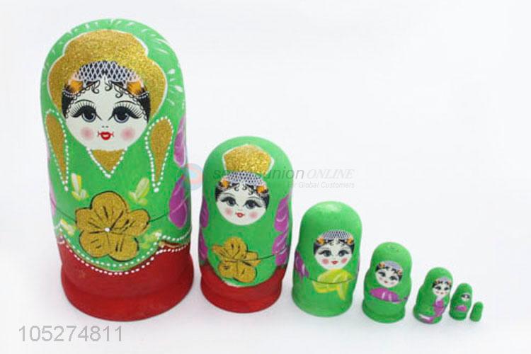 Simple Best 7Pcs/Lot Wooden Matryoshka Russian Dolls Hand Painted