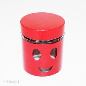 Newest red smile tinplate sealed jar seal pot for candy