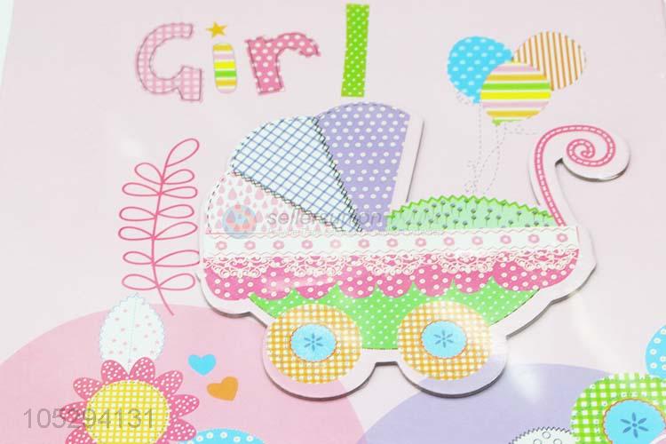 Chinese Factory Reusable Baby Carriage Pattern Hardcover Photobook Photo Album with Transparent Inside Pages