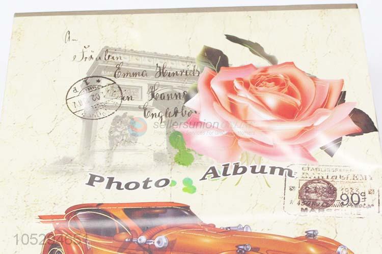 New Style Beautiful Rose Cover Photo Album Personal Albums with Paste Inside Pages