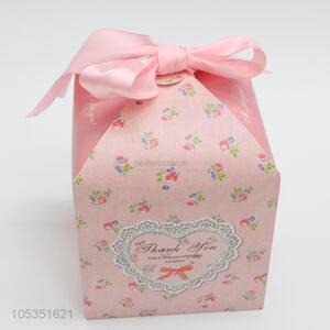 Delicate Design Pink Flower Pattern Party Wedding Favor Gift Boxes