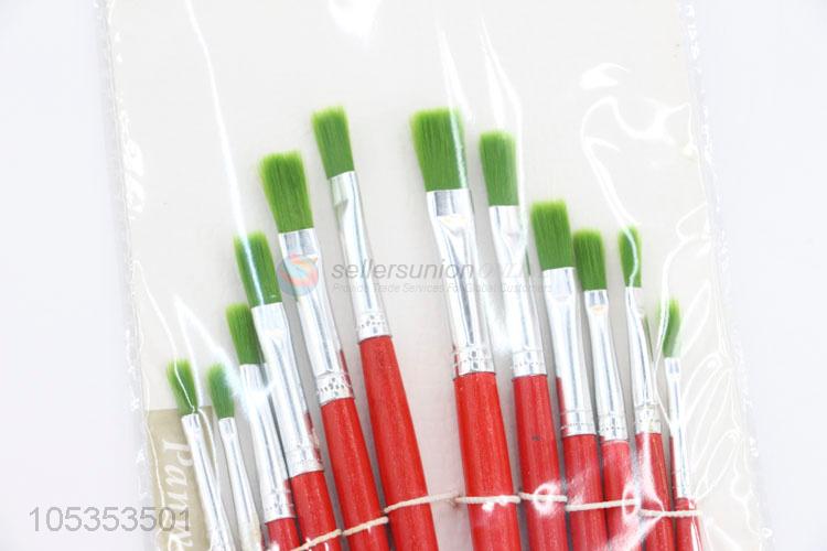 China Manufacturer 12pcs Watercolor Oil Painting Artists Brushes