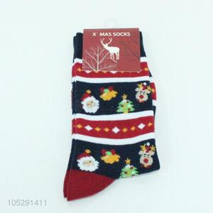 Factory promotional Christmas symbol printed boys socks