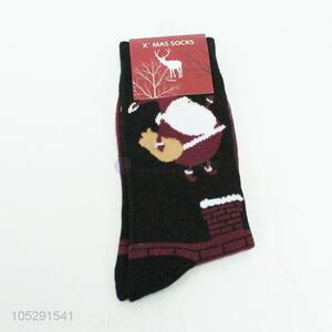 China suppliers Santa Claus printed boys warm socks