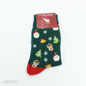 Hot selling Christmas symbols printed boys warm socks