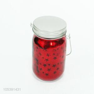 Hot selling home decor night light glass bottle with lid