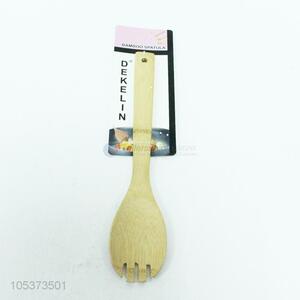 Best popular kitchen supplies three-tooth bamboo spoon