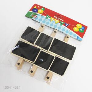 Contracted Design Cute Writing Wooden Message Blackboard With Clip