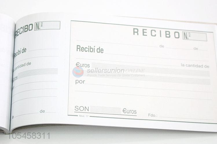 Customized cheap carbonless receipt book