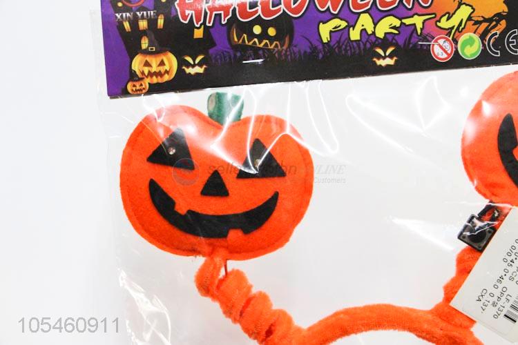 Cheap high quality Halloween supplies pumpkin headband with light