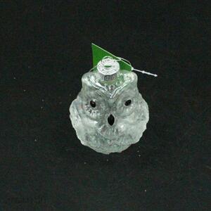 Wholesale cheap owl shape glass pendant for Christmas