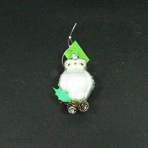 Good quality Christmas hanging decoration glass owl ornament