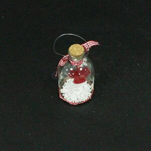 Manufacturer custom Christmas decor glass bottle pendant