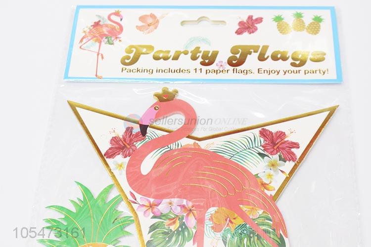 Best selling flamingo and pineapple birthday party flag party pendant