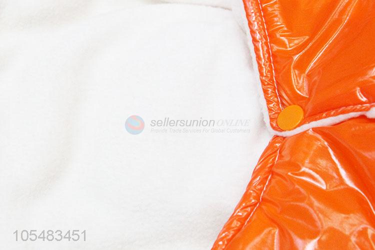 Factory supply white and orange pet winter coat dog apparel
