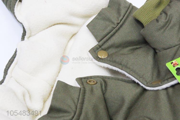Wholesale new style army green pet winter coat dog apparel