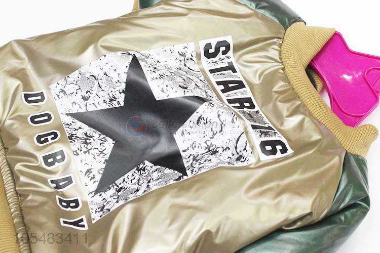 Custom star printed waterproof pet winter coat for dog