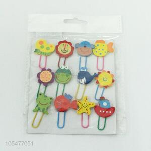 Custom 12 Pieces Cartoon Paper Clip Colorful Office Clip