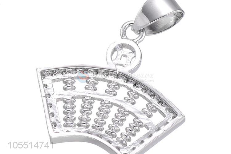 Wholesale DIY Abacus Shape Inlay Zircon Necklace Pendant Fashion Accessories