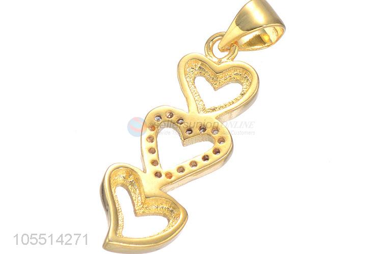 Fashion Heart Shape Diamond Necklace Pendant DIY Jewelry Accessories