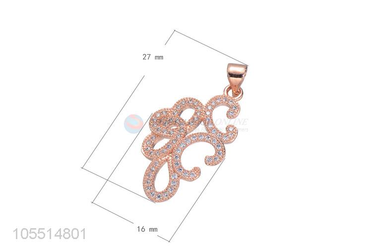 Good Sale Inlay Zircon Pendant Best Copper Necklace Pendant