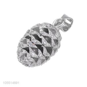 Cute Pine Cone Shape Inlay Zircon Necklace Pendant DIY Jewelry Accessories