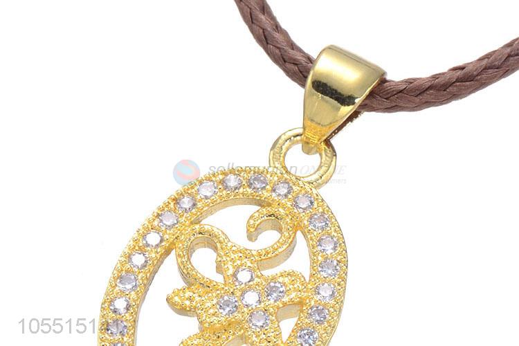 Best Selling DIY Copper Necklace Pendant Inlay Zircon Pendant