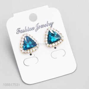 Top Sale Blue Gem Women Fashion Earrings