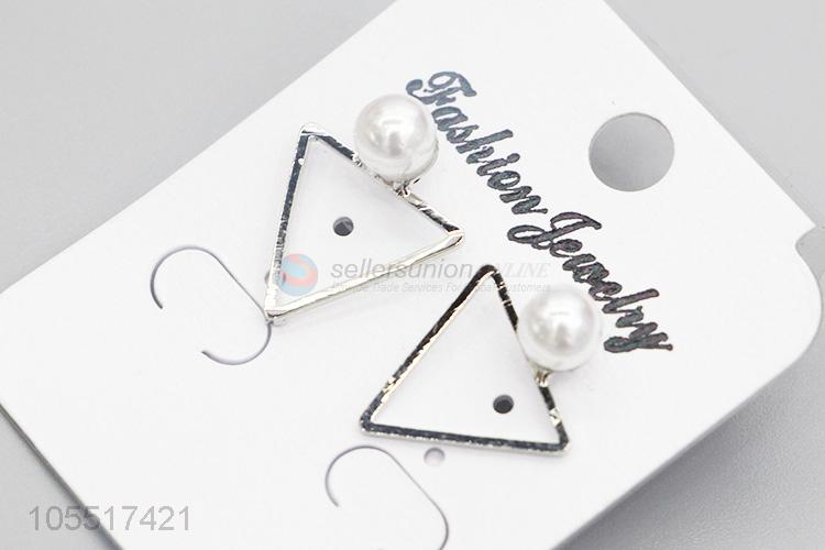 Bottom Price Triangles and Pearl Earrings for Women Girl Elegant Earrings