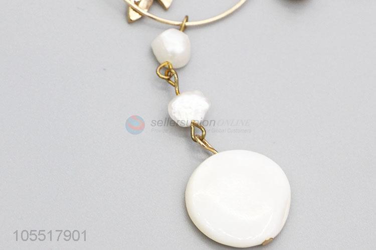 Factory Promotional Woman Girls Jewelry Hollow Circular Leaf Earrings