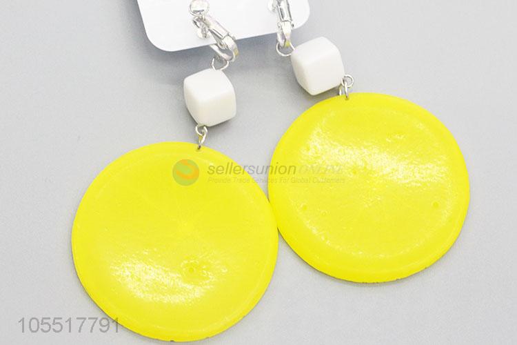 Superior Quality Fruit Shaped Earrings Design Lovely Lemon Shaped Earrings