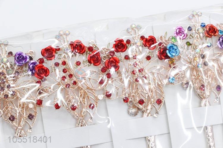 Best Sale Elegant Charm Flowers Hairpin Rhinestone Hair Stick