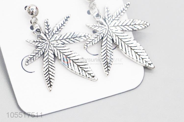 Top Selling Silver Leaf Stud Earrings For Women Accessories