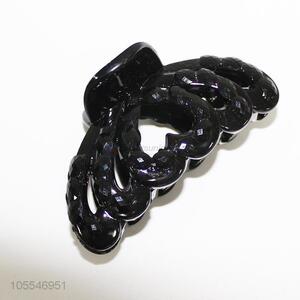 Low price black heart shape claw clip women hair accessories with stones