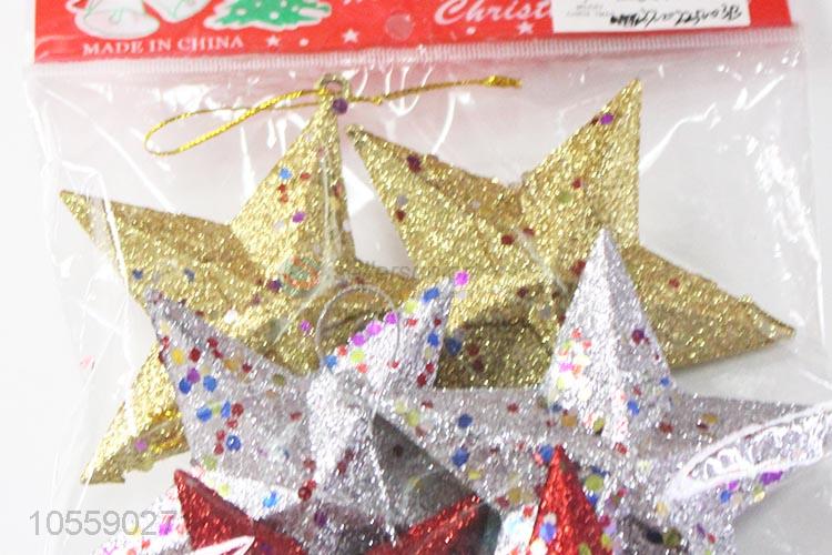 New Style Plastic Christmas Star Christmas Tree Hanging Ornament
